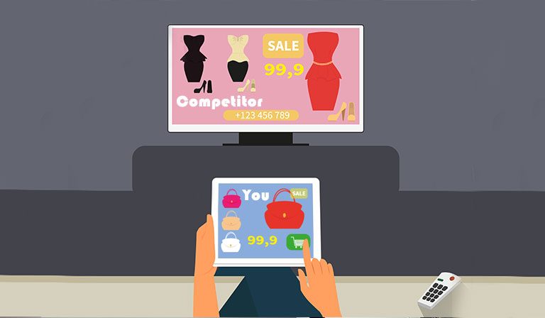 Syncing against a competitor's TV ad