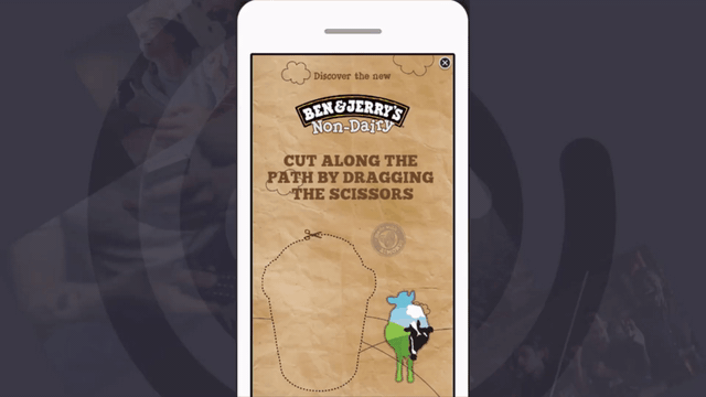 A cut-away effect advert