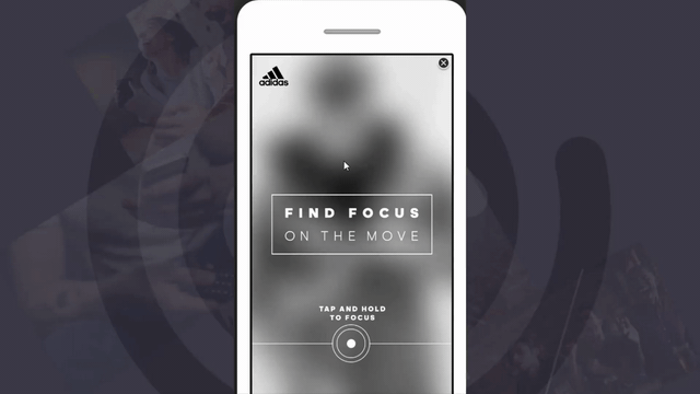 A tap to focus advert