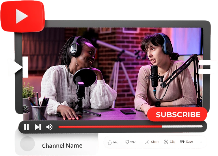 A YouTube video with a matched ad